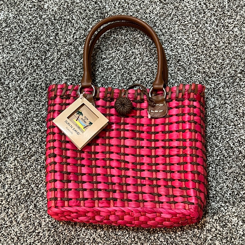 NWT Vintage Sun N Sand Woven Tote